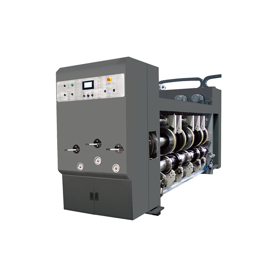 GYK1270 corrugated cardboard 4 color flexo printer slotter and rotary die cutter folder gluer machine