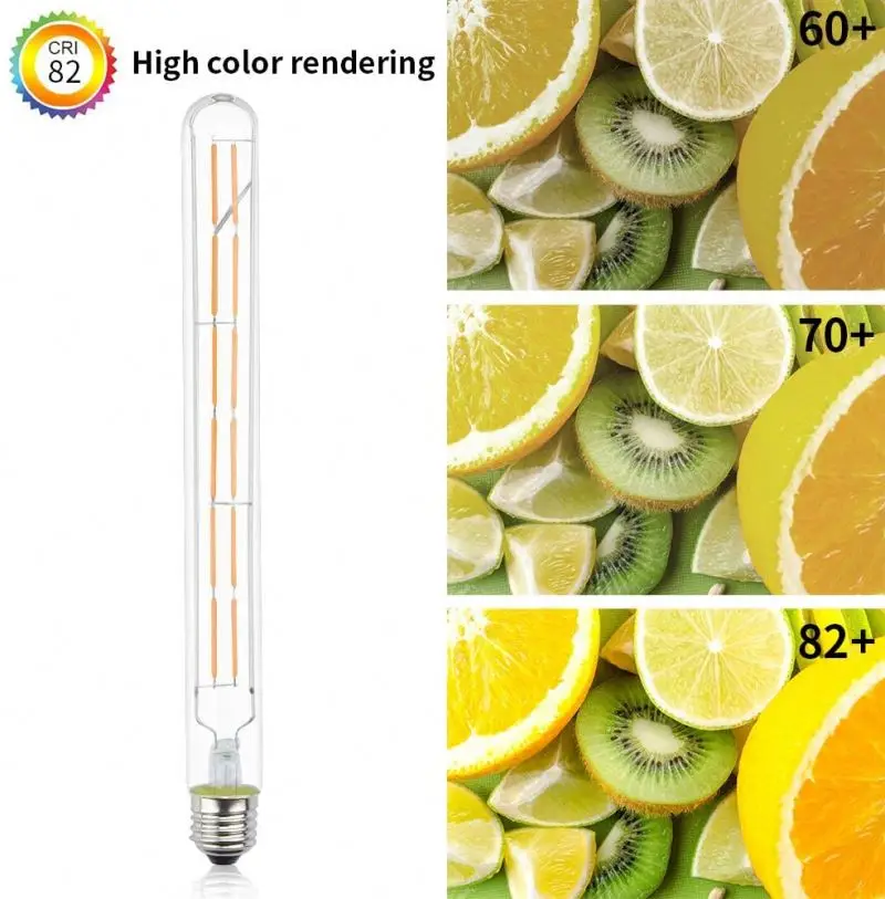 Decoration warm light 110V Tubular Light lamp Bulb Dimmable 4W 6W Medium Base E26 T30 T10 Edison Bulbs Led Filament Bulb