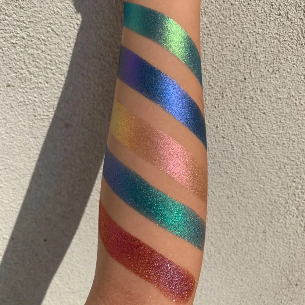 Diy High Pigment Makeup Palletes 4 Colors Eyeshadow Palette Custom Logo Cruelty Free Duochrome Multichrome  Eyeshadow Palette