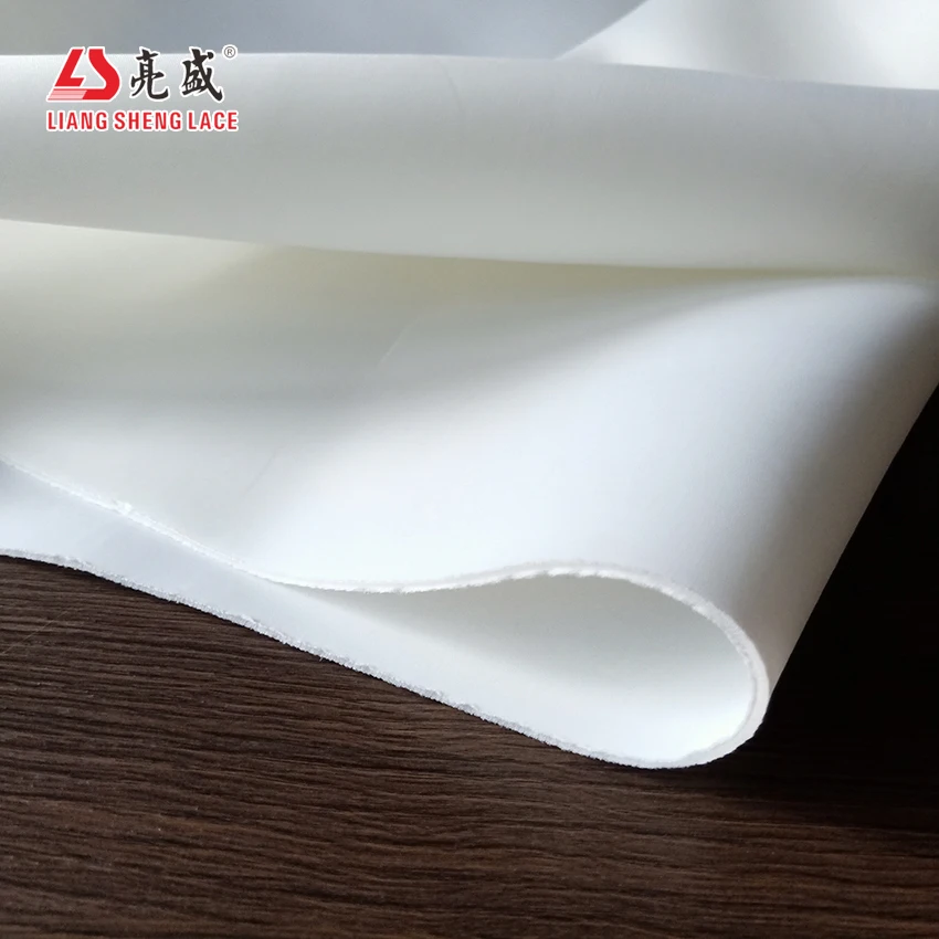 Space layer material pure white polyester spandex sports knitted fabric thick mesh fabric