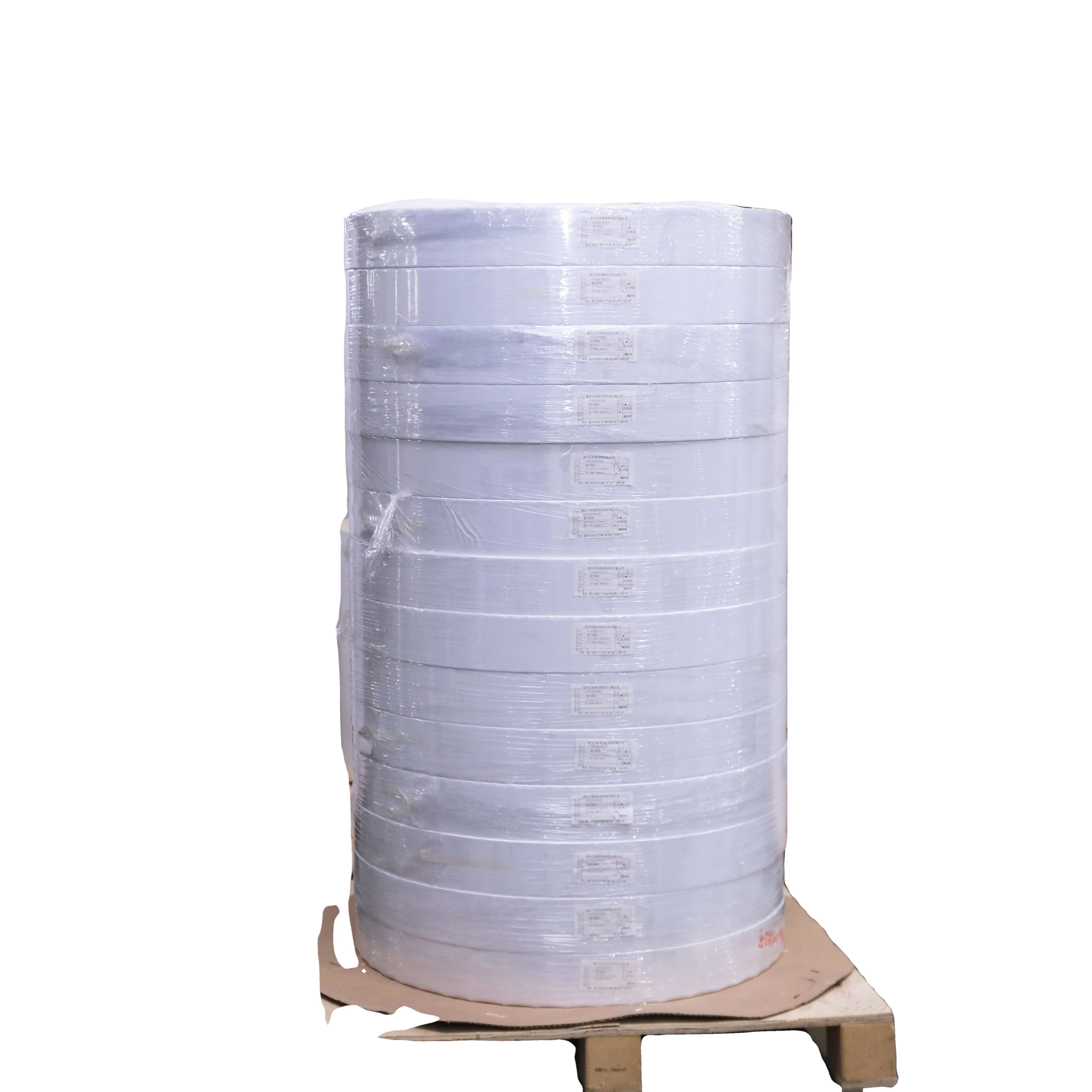 50um PP Transparent Self Adhesive Paper Jumbo Stock Roll Polypropylene PP Clear Label Material Jumbo Label