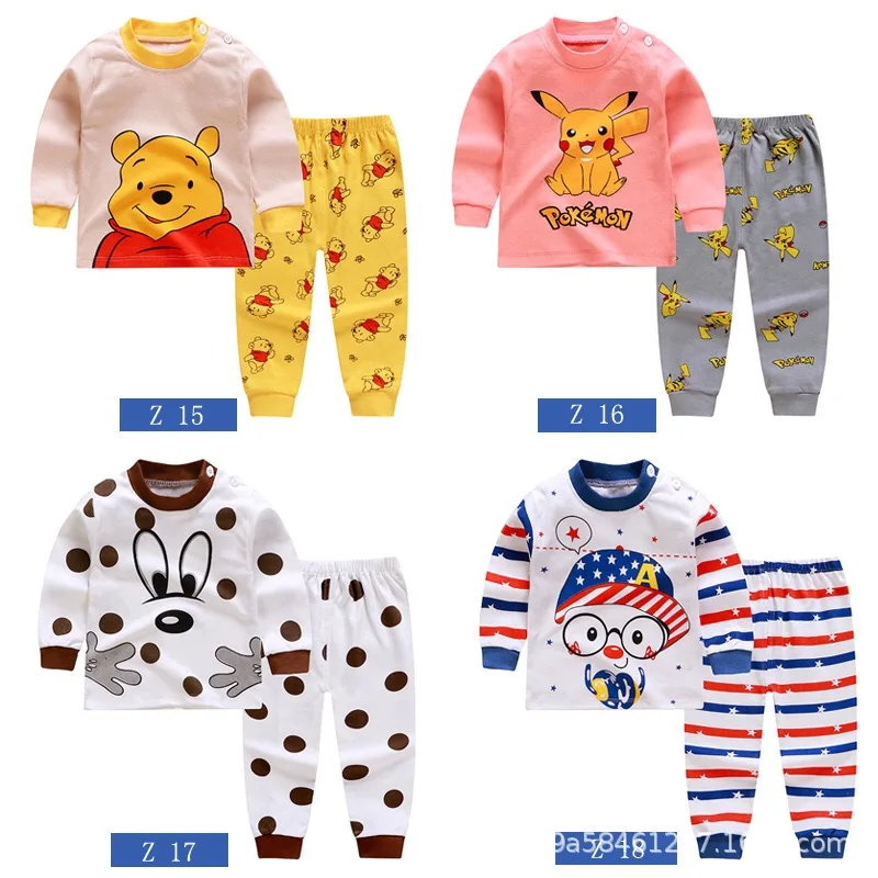 new design toddler kids girl and boy pajamas sleepwear clothing set 2 pieces