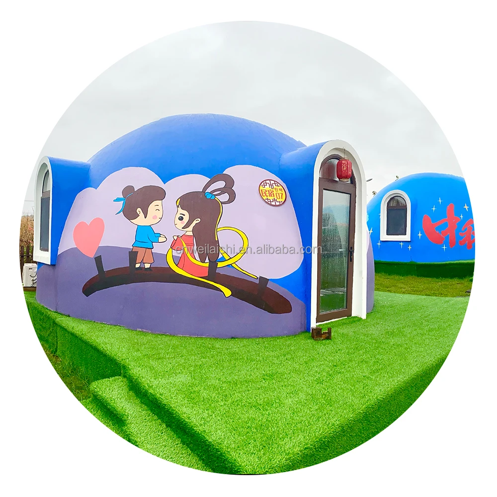 Cheap EPS Material Module house Structure Dome Prefab warmest home integrated graphene House round