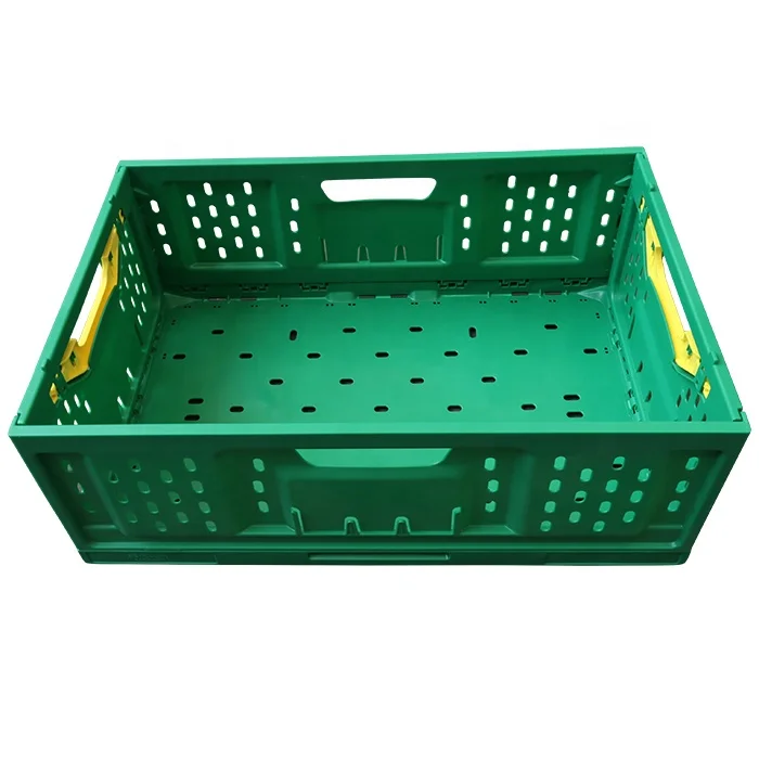 QS Fruit Storage Plastic Box Cheap Fruit Crates for Sale Collapsible Plastic Vegetable Basket Crate for Vegetable