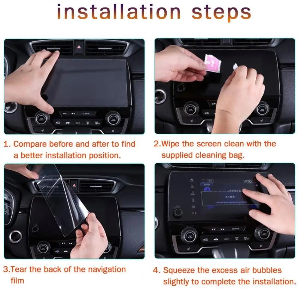 New Car Accessories Navigator GPS Tempered Glass Screen Protector Film For Audi A4 2023 Auto Audio Multimedia Guard Shield Film