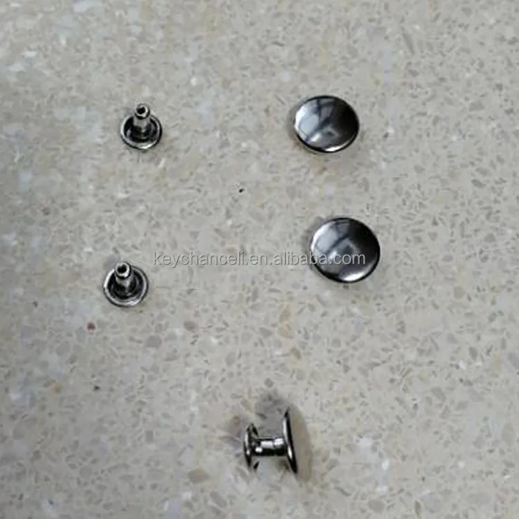 customized silver nickel black paint document folder fastener round head metal rivet