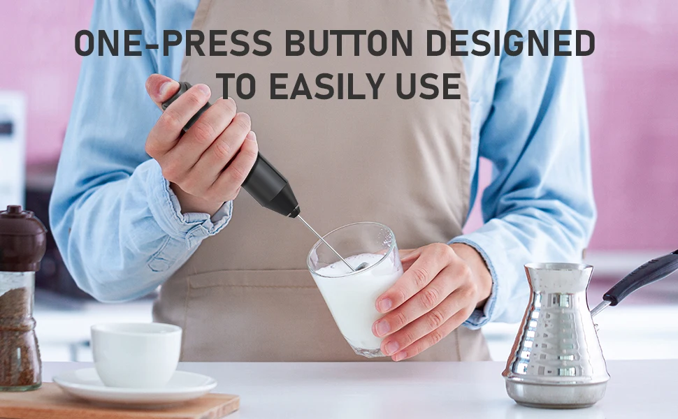 Black ABS new coffee foamer hand milk frother mini electric milk frother original milk frother with stand