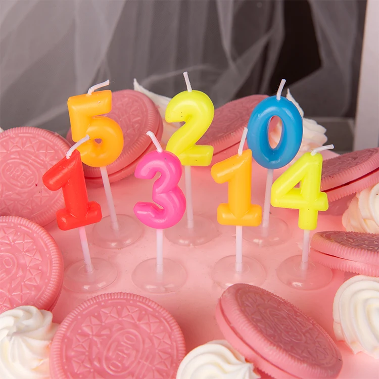 2021 Hot sell number candle birthday candle 0-9 happy birthday candle