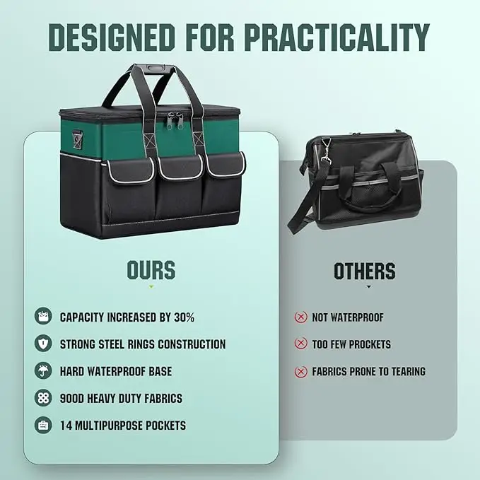 Large capacity color customizable networking tool bag tool storage for car maintenance