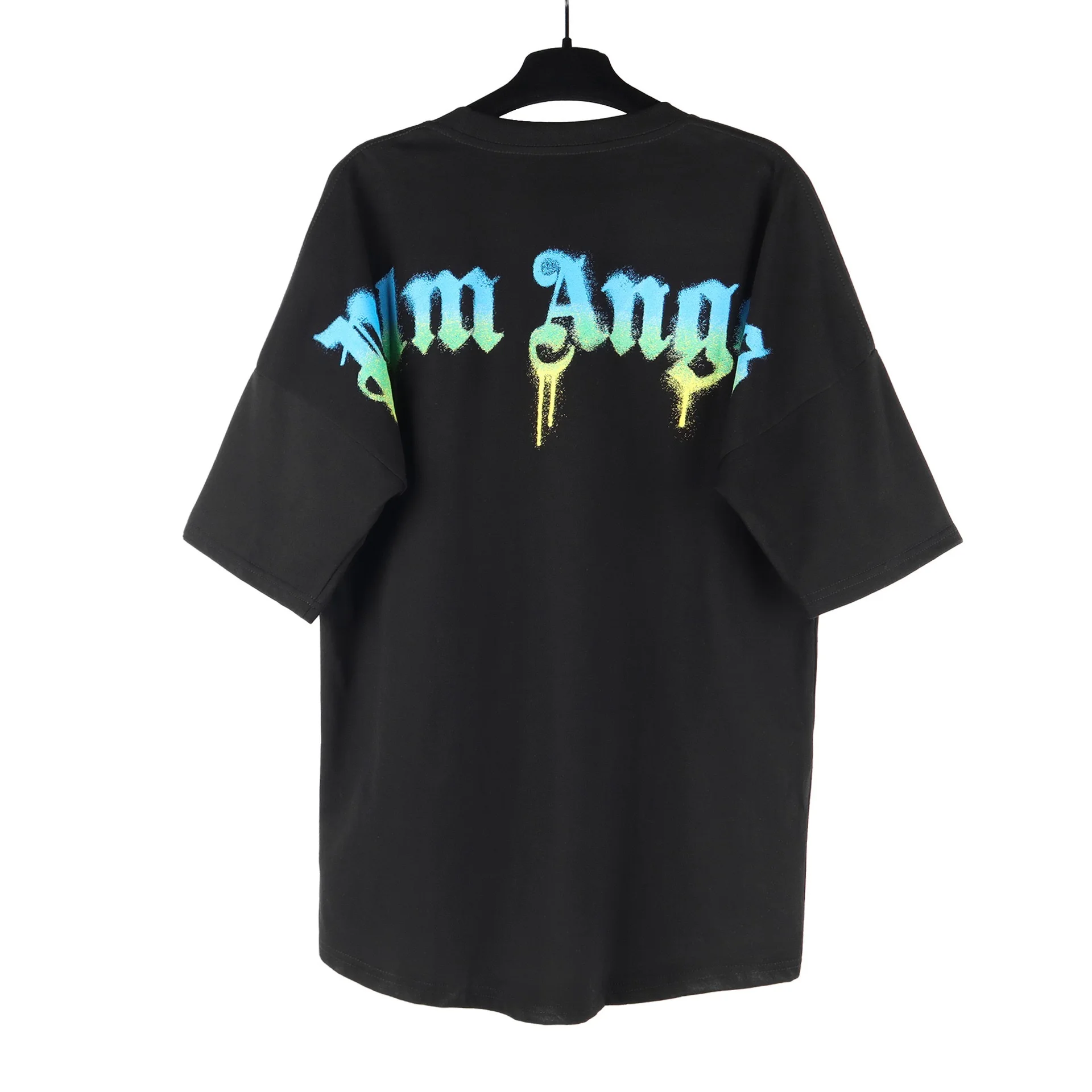 Custom Logo 2024 PA Severed Head Bear T-shirt Palm Tree High Street Hipster Bat Sleeve Back Big Logo Letter T-shirt