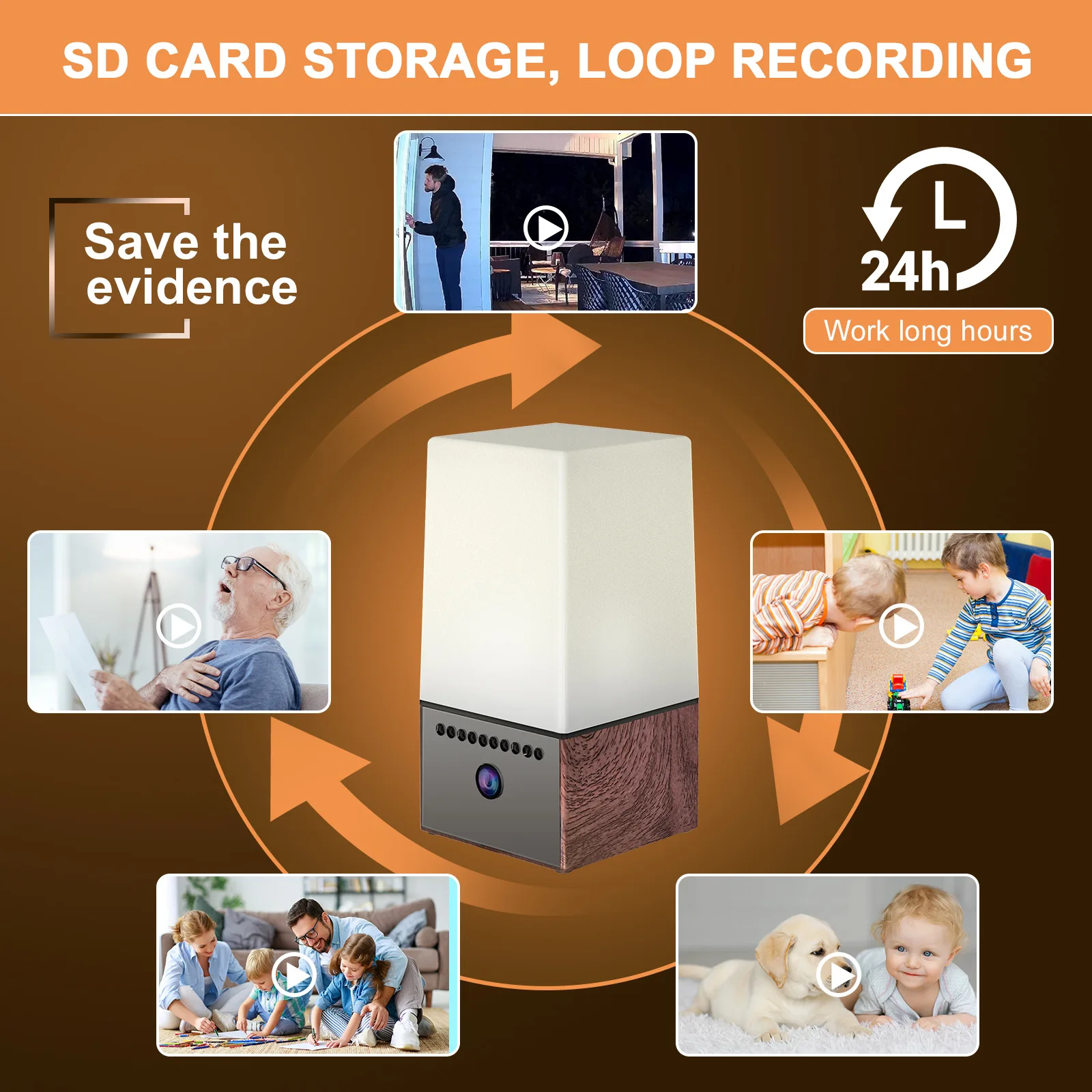 YAOJI Z20 Wifi desk clock lamp camera LED lamp RGB camera wireless LED desk lamp led night light camera