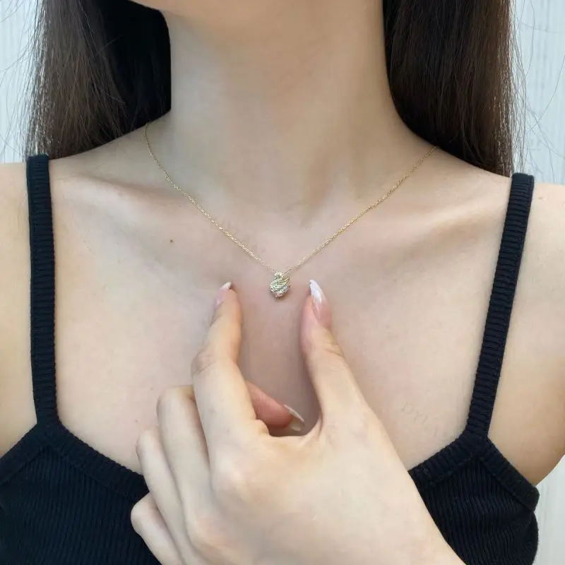 A700033 Yiwu Huilin Jewelry crystal heart Big Middle Little Lil Baby sis Soul sisters Mum Dad Family member necklace sets