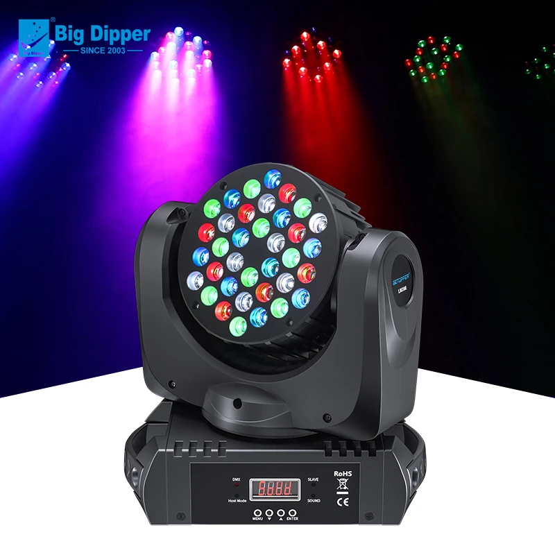 Big Dipper LM108 36*3W wash Stage Led Light Moving Head Light for mobile dj gigs Xmas birthday party bar club and musical live