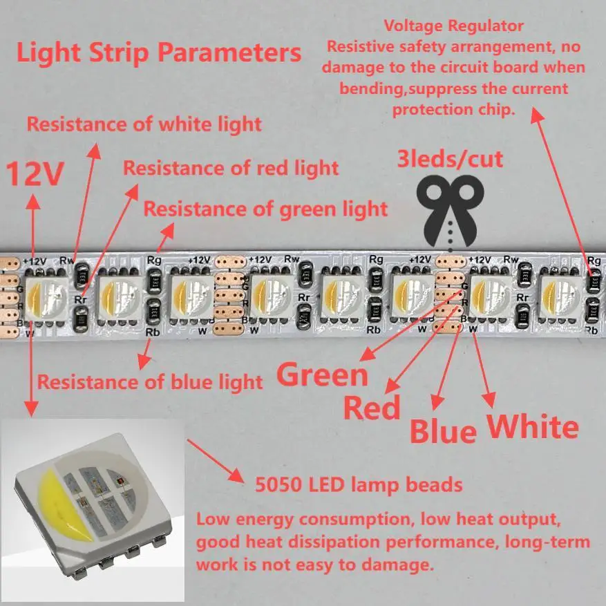 Hot selling DC24V 120leds 10mm 19.6W SMD 5050 RGB CE ROHS led strips lights for mirrors stair lighting