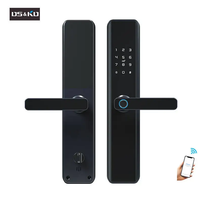 Tuya wifi cerradura inteligente biometric passcode upgrade finger print unlock smart security digital home door outside