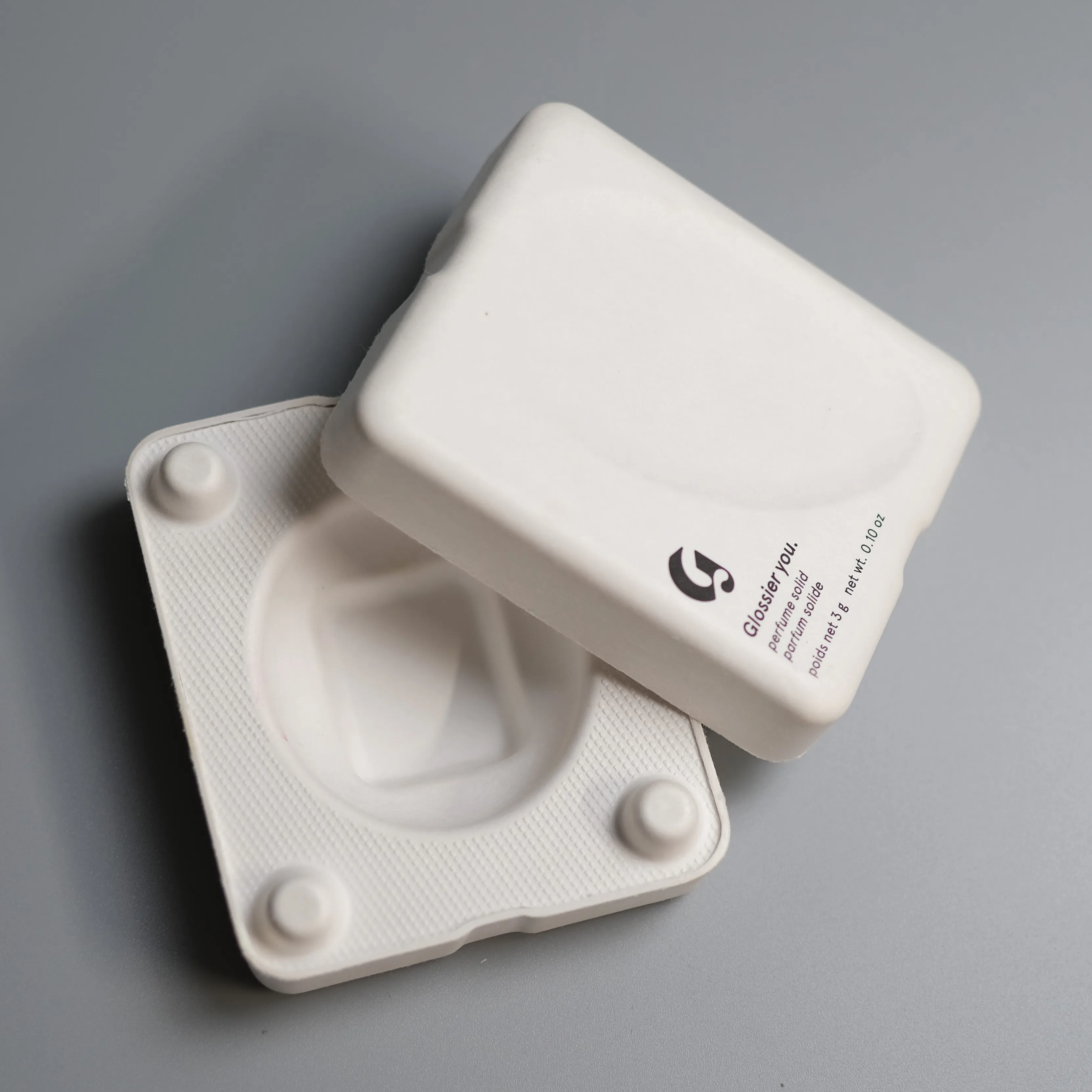 Custom Color 6cm 8cm 12cm Solid Perfume Packaging Sugar Cane Bamboo Fiber Disposable Packed Paper Box