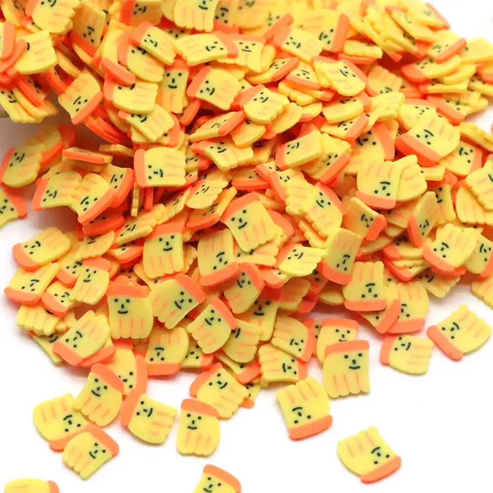 
Cute Cartoon Fruit Banana Slices Polymer Hot Soft Clay Sprinkles For Nails Art Craft DIY Making Slime Phone Case Decor 