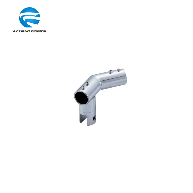 
135 Degree Bathroom Glass Door Accessories 3 Way Corner Round Tube Connector 
