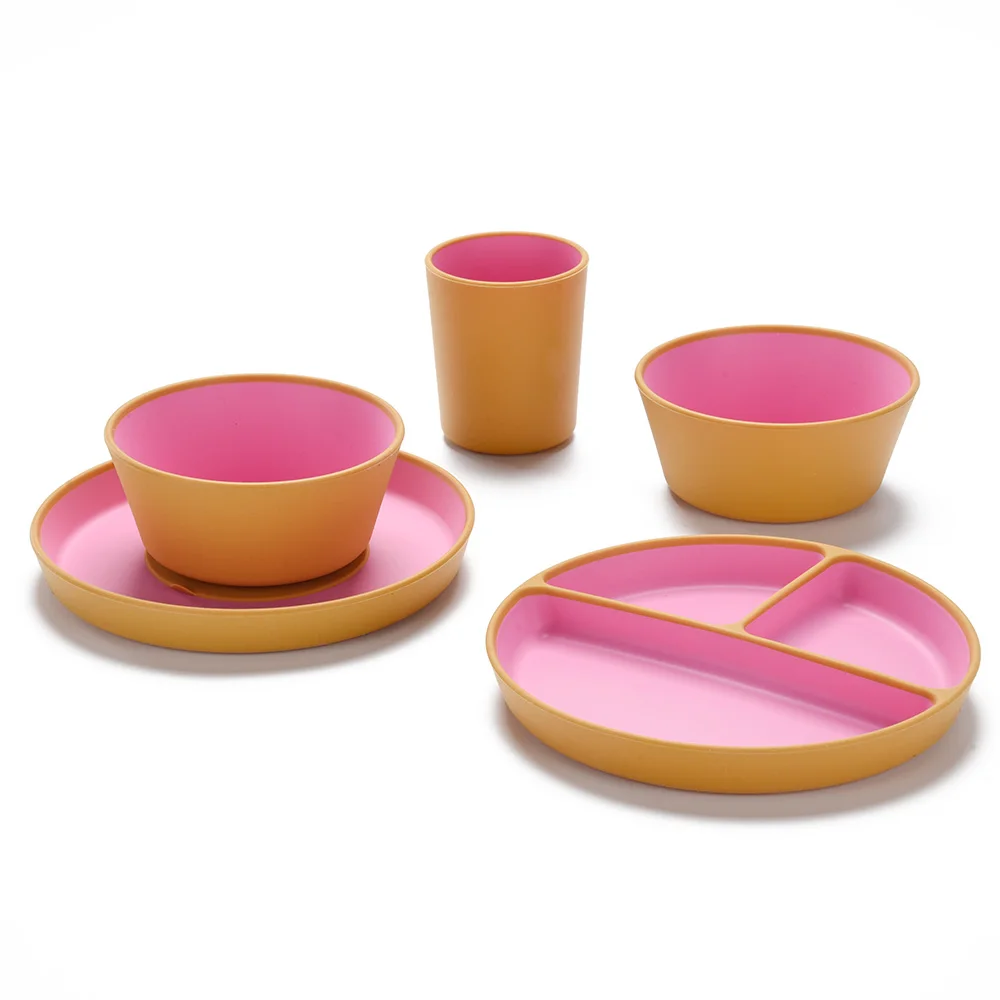 Customized Kids Dining Baby Print Bowl Waterproof Suction Plate Dish Silicone Tableware Feeding Set for Children