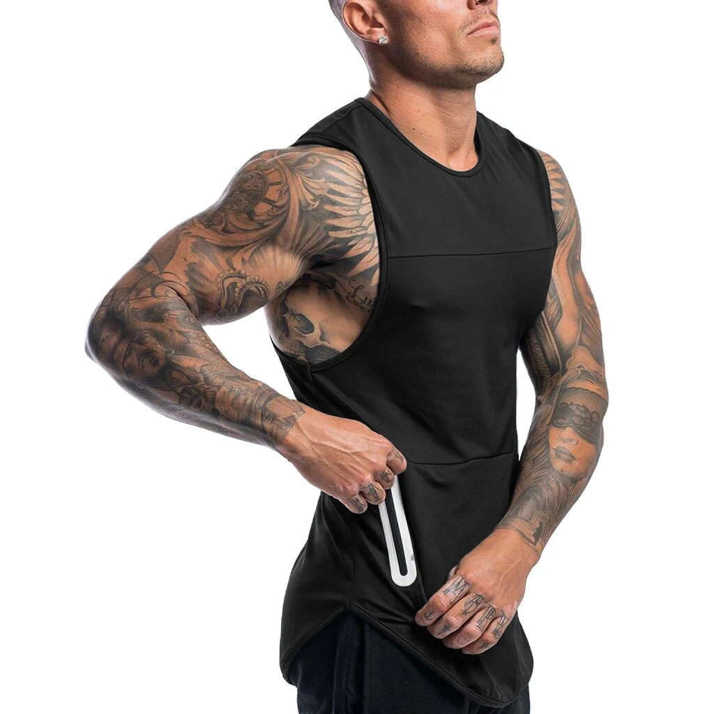 Custome Logo Summer New Sports Yoga Vests Men Quick Drying Fitness Bottoming Shirt Wholesale Gym Wear