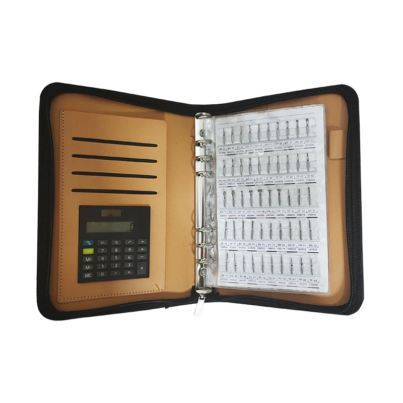 High-Speed Dental Diamond Burs Sample Demonstration Book with Calculator Dental Consumables