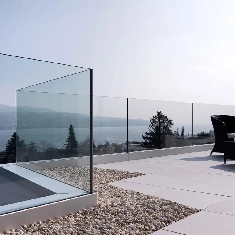 Glass Railing Post For Decking Laminated Glass Ss 304 316 Stainless Steel Handrail