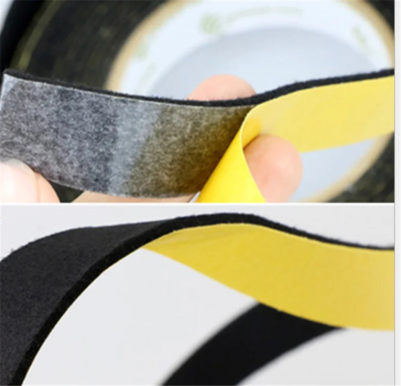 Sticky Backed 0.8mm, 0.5mm Black Self Adhesive Suede Velvet Flocking Fabric With Glue For Scratch Protecting