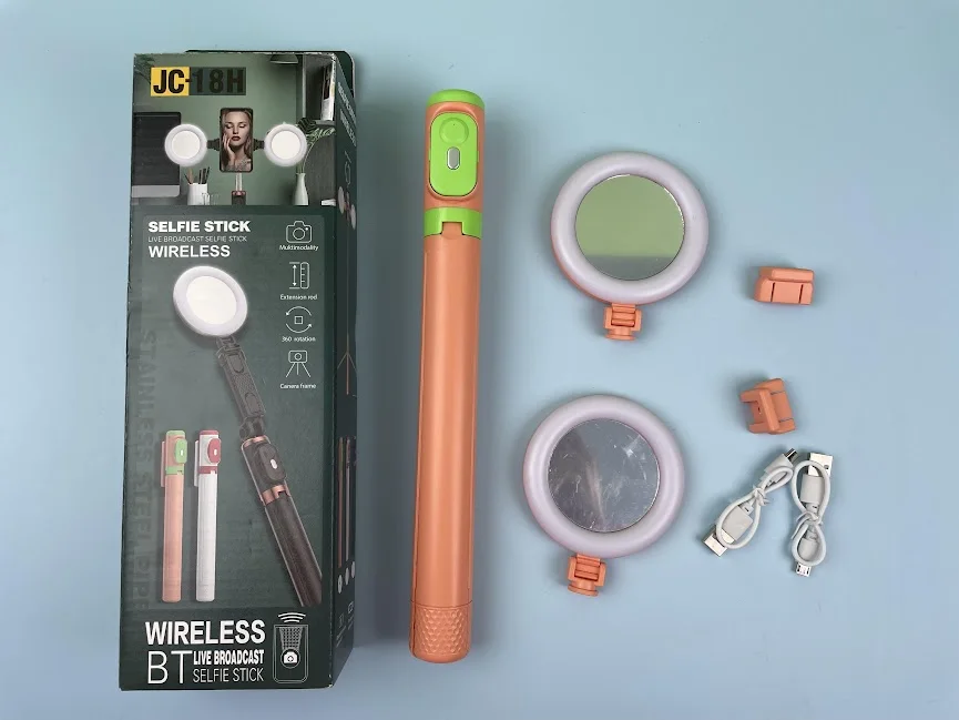 Somostel mobile phone selfie stick 360 rotation selfie stick with led light tripod stand smart remote control palo para selfies