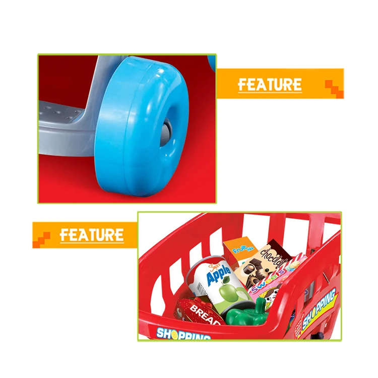  CPSTOYS игрушки для кухни и супермаркета 1 шт. с тележкой ролевых игр на