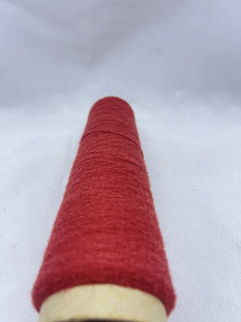 Wholesale Nylon 0.7 Peach Red Plush Fluffy Mink Fur Crochet Line Yarn For Knitting Machine