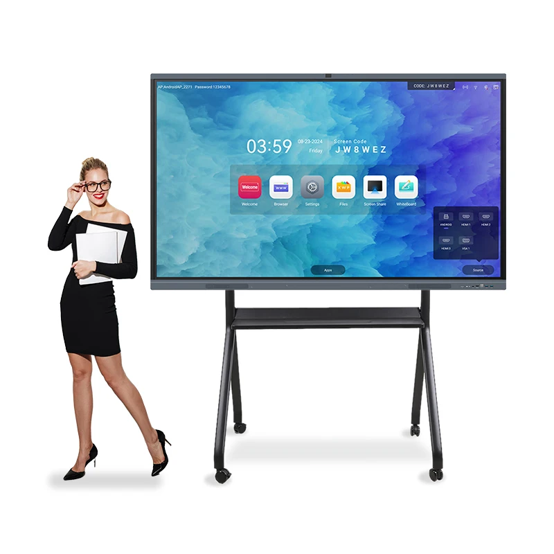 Max hub Interactive Whiteboard Big Size IR Smart Digital Flat Panel All In One Touch Interactive Smart Boards For School Meeting