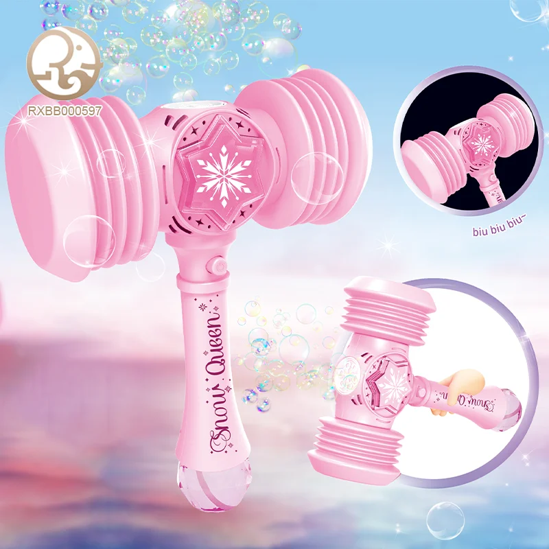 Mini small LED Outdoor girl princess light up electric automatic bubble wand  stick plastic magic bubble glow stick with light