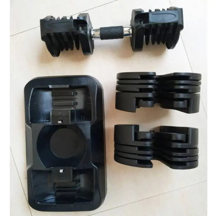 New Style Home Fitness Workout Quick Weight Adjust 5 to 45lb Adjustable Dumbbells Set