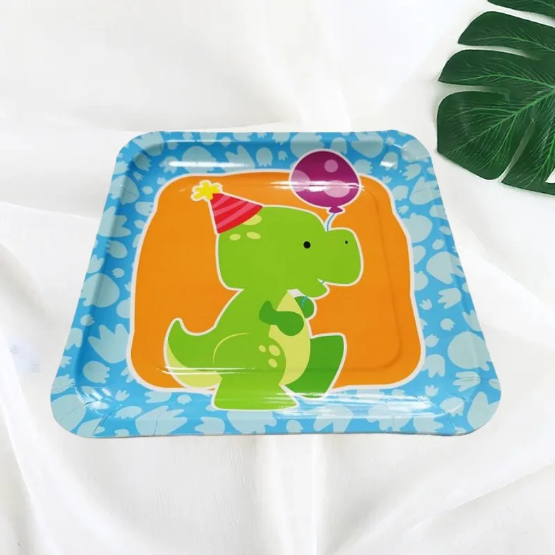 Factory Hot Custom Disposable Square Printed Paper Plates For Party