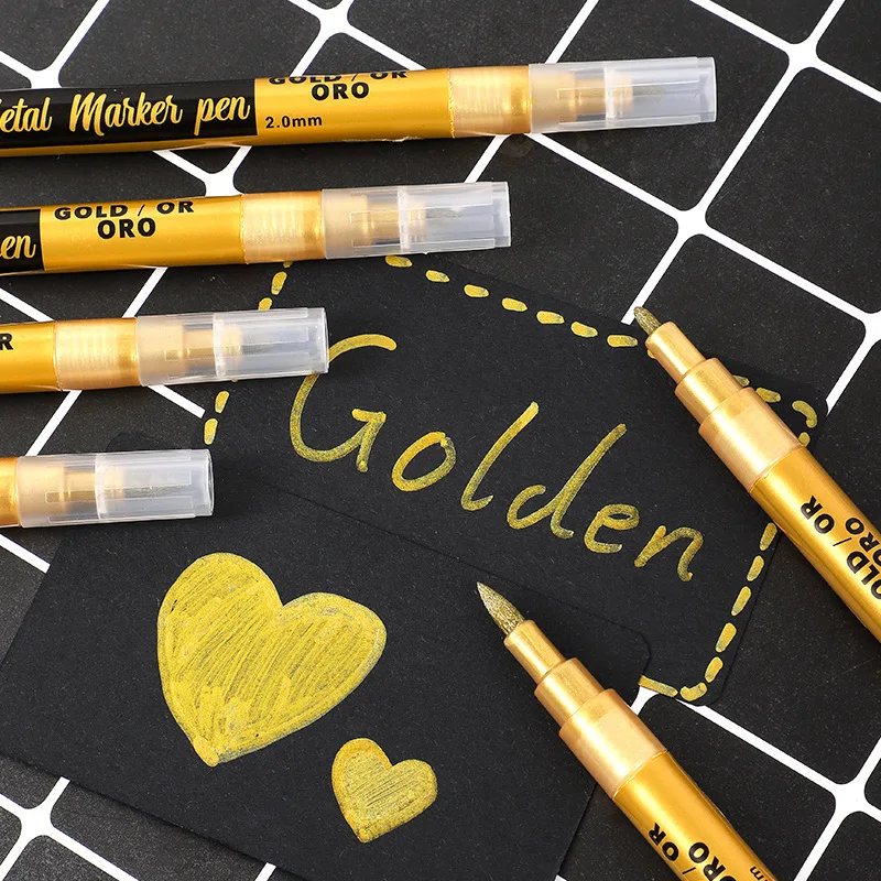 Paint Pen 550 Gold Silver Paint Pen Photo Album DIY Black Cardboard Fire Paint Seal High Gloss Sign in Marking Pen