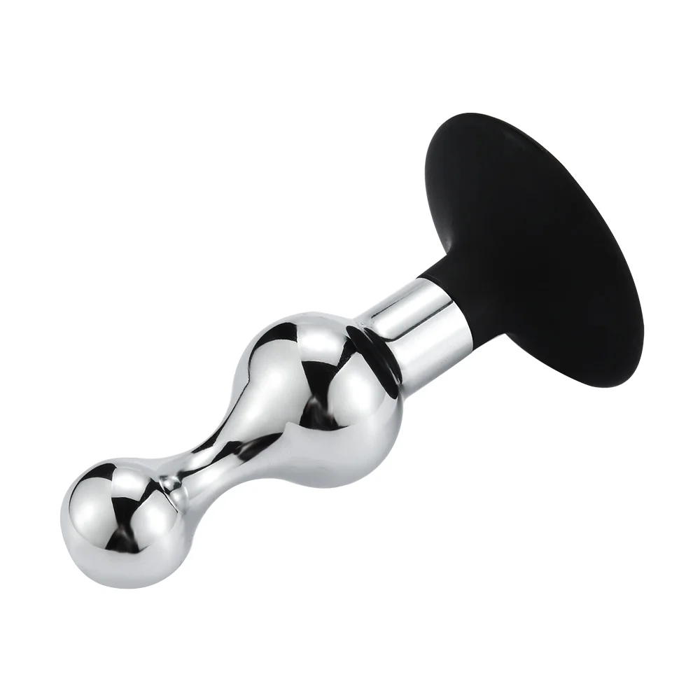 Aluminum Alloy Butt Plug Anal Toy Anal Sex Expansion  Anchor Metal Anal Plug Sucker Silicone Butt Plug