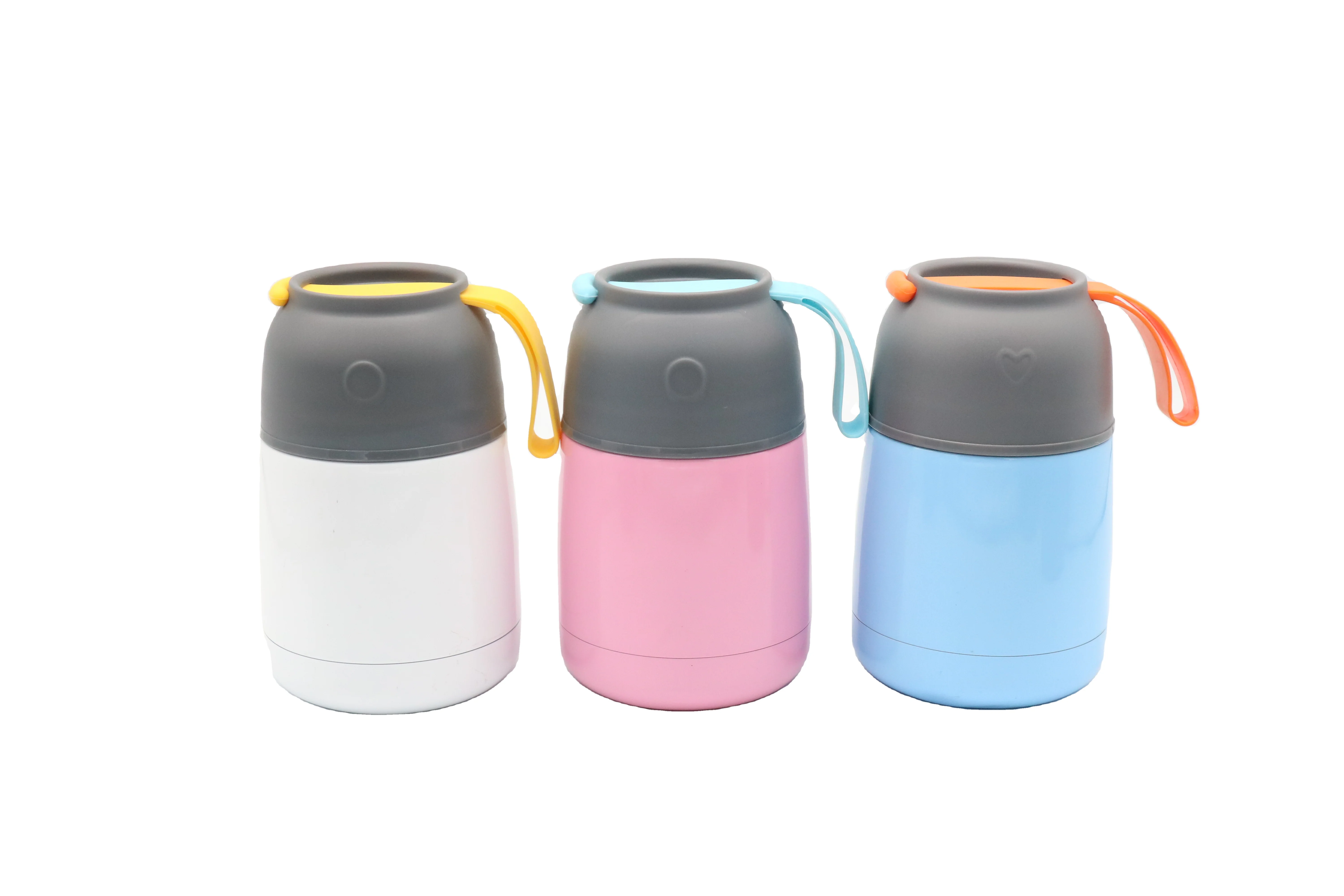 Amazon best selling Food grade 450ml double wall stainless steel  food jar with spoon