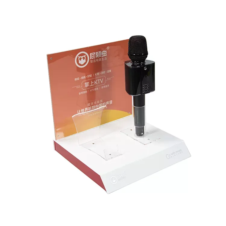 Directly Factory Custom Lucite Display Stand Rack For Retail Store Exhibition Microphone Earphone Acrylic Display Holder Rack