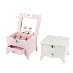 Factory wholesale customization toy music box With drawer wooden ballerina musical jewelry box music boxes