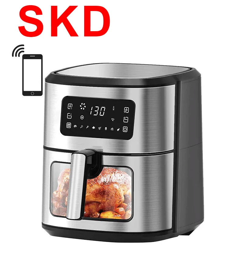 SKD Turkey CKD 6.5L visual Digital Touch screen Oil freeCelsius stainless steel air fryer large air fryer