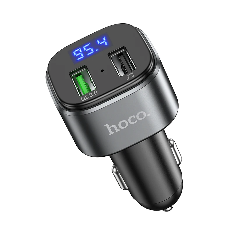 HOCO E67 FM Transmitter Wireless BT 5.0 FM Radio Modulator QC3.0 USB 18W Car Charger Adapter