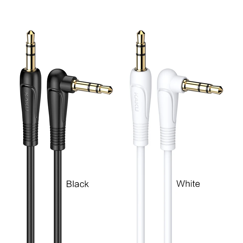 KAKUSIGA Factory Price TPE High elasticity  1Meters 2 Meters AUX audio  Cable BLACK WHITE 3.5 mm Audio Extension Cable