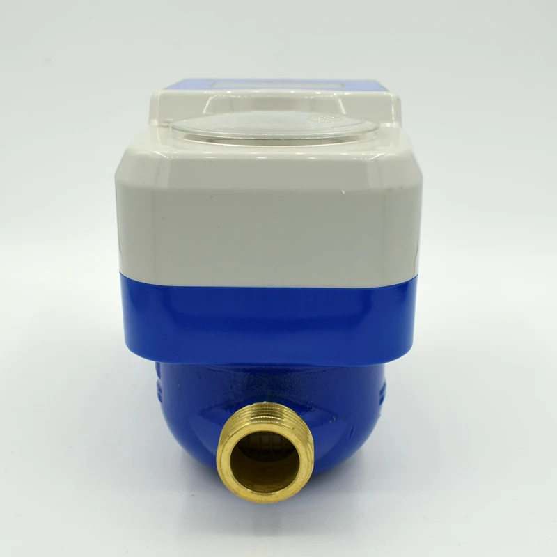 Classic design Blue and white Brass and plastic Good Safety Performance Wet Type Cold Water Meter