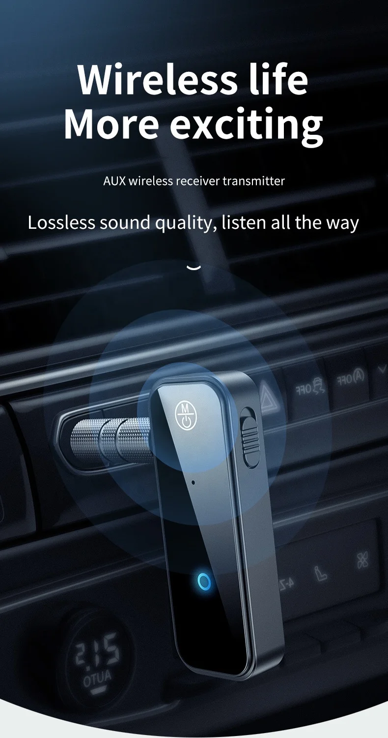 Портативный беспроводной приемник Bluetooth 5 0 2 в 1 с разъемом 3
