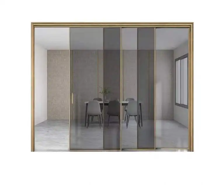 frameless aluminum interior noiseless sliding door Profiles For Sliding door