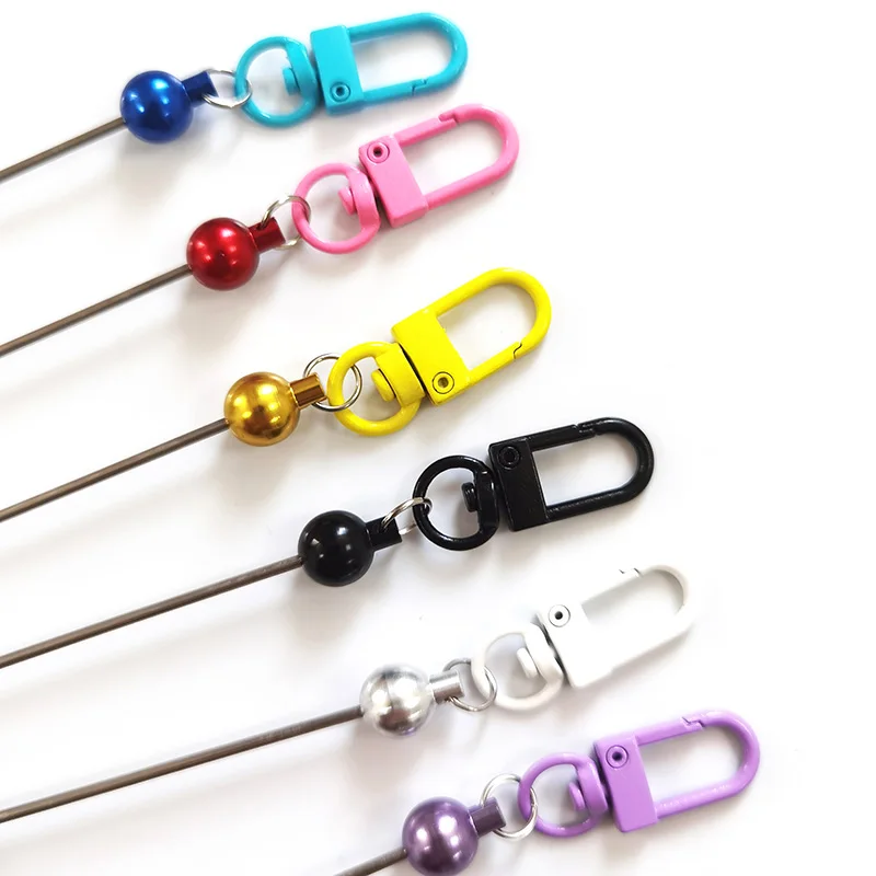 Personalized Metal aluminum stainless steel Beaded Charms Decor DIY Bar Keychain