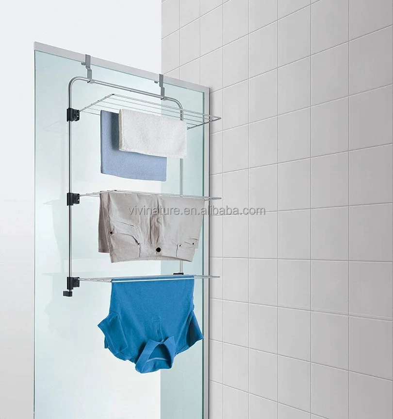 Over door hanging  3 tier folding cloth and towel  rack,  cloth rack