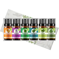 In stock Pure Oil Gift Set Lavender Peppermint Eucaluptus Tea tree Aromatherapy Oil