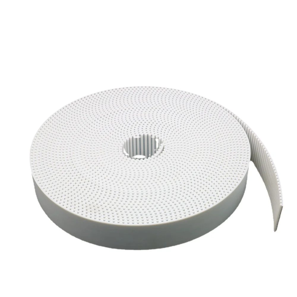 QDLASER Arc Tooth PU White HTD 5M Open Timing Belt Width 10/15/20/30/40mm Polyurethane Steel 5M-20mm HTD5M Synchronous Pulley