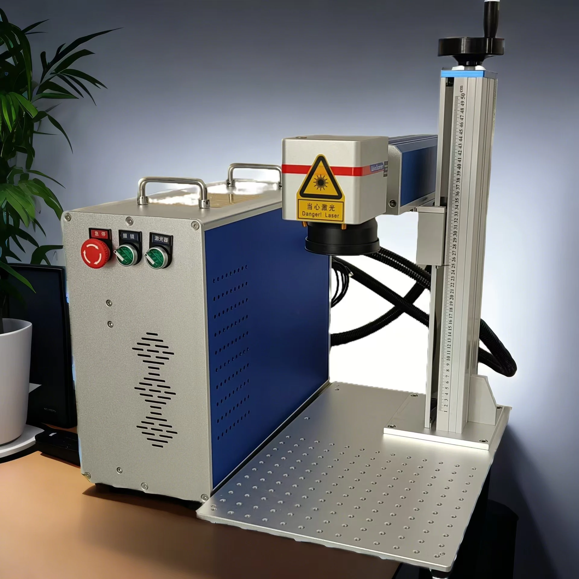 50W Fiber Laser  Marking Machine with Sino Galvo canning Head for Metal Deep marking Laser Source